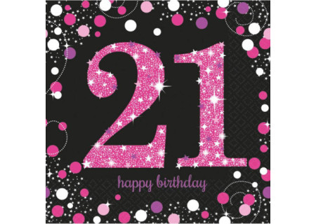 Happy Birthday 21 Pink...