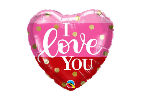 I Love You Dots fólia lufi...